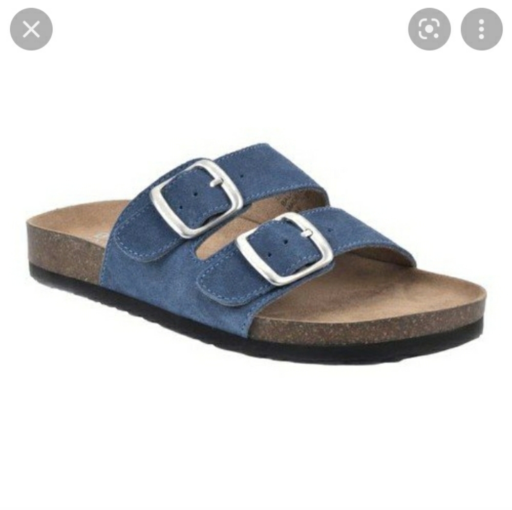 Anna (Size 8.5) Denim Blue (Helga) Casual Comfort Slides